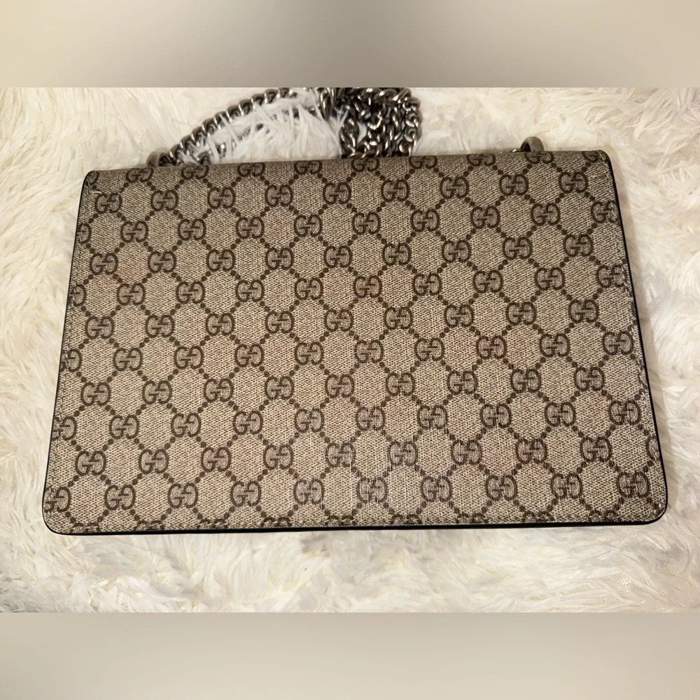 AUTHENTIC GUCCI Supreme dionysus medium black suede shoulder bag - Picture 2 of 9